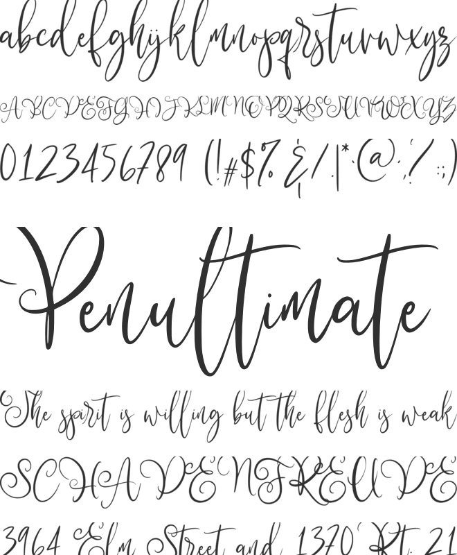 Blessed Farmhouse A font preview