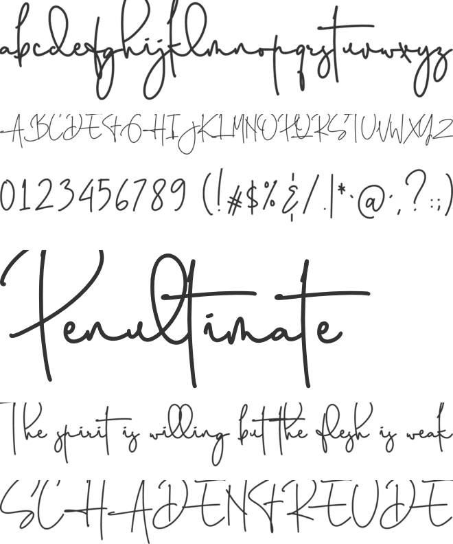 Lovintime font preview