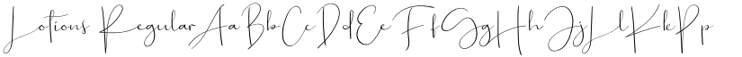 Lotions Regular font