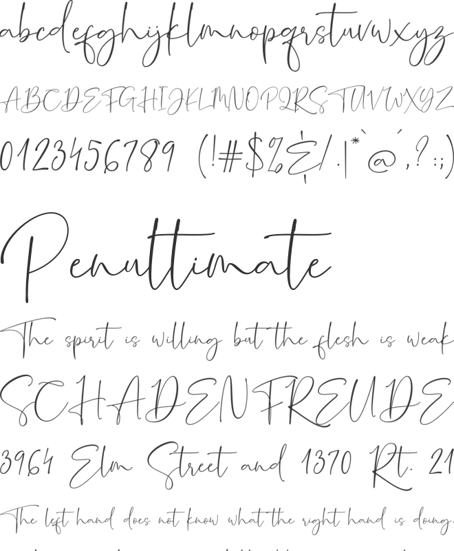 Costpretty font preview