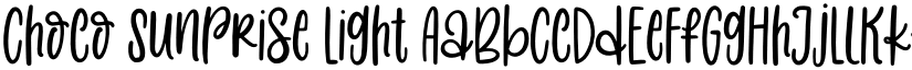 Choco Sunprise Light font