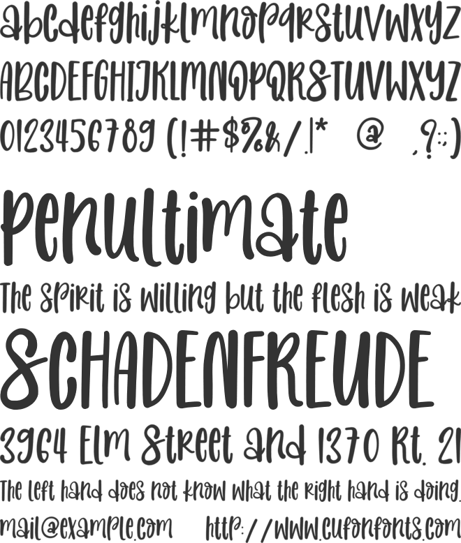 Choco Sunprise font preview