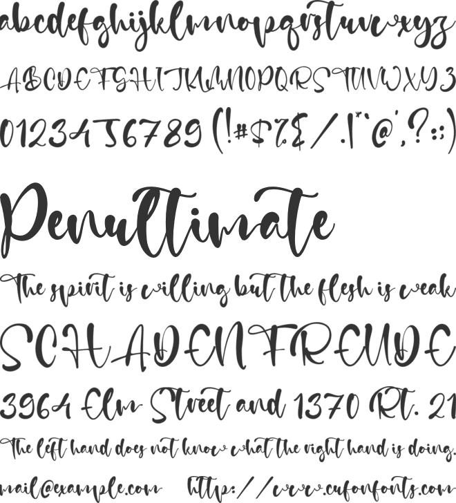 Ryan Gary font preview