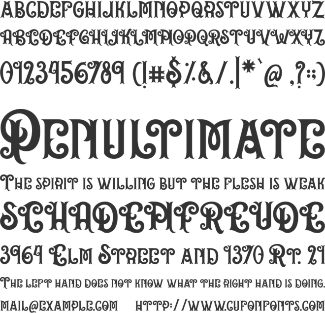 Oxyburn Personal Use Only font preview