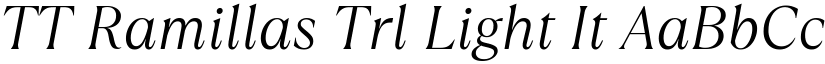 TT Ramillas Trl Light It font