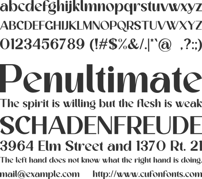 Bestigia font preview