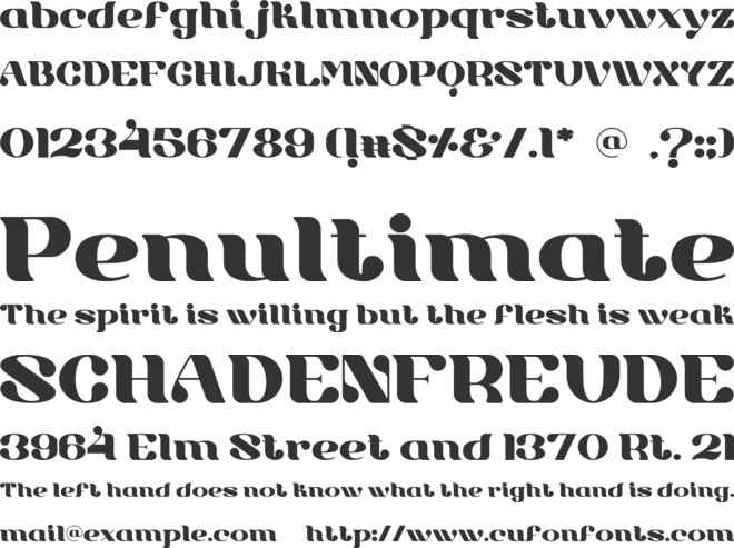 Rochalle font preview