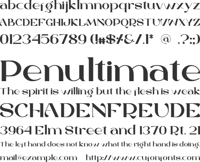 Rexagus font preview