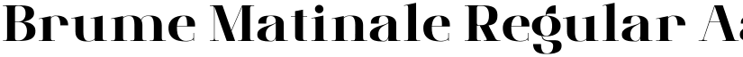 Brume Matinale Regular font