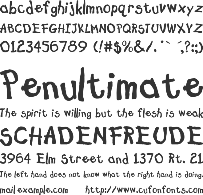 HunnyPot font preview