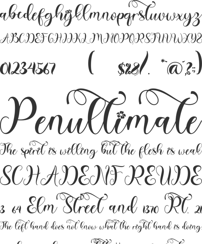 Cute Spring Monogram font preview