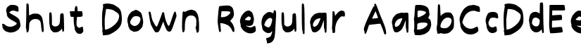 Shut Down Regular font