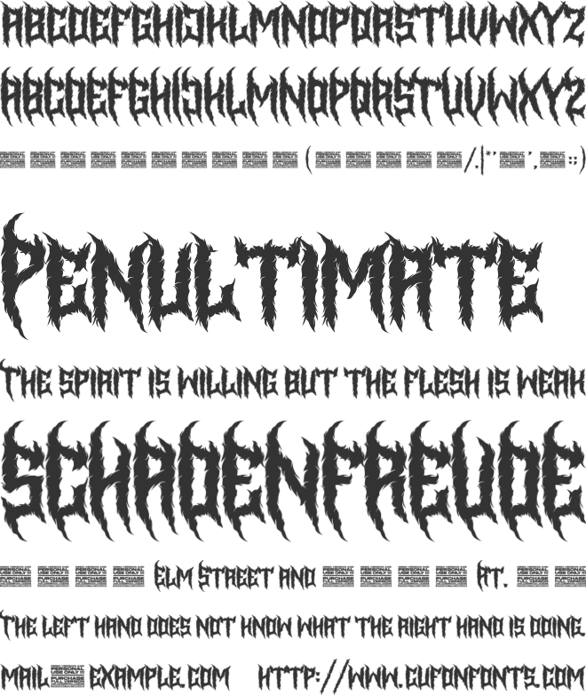 Braver Grave font preview
