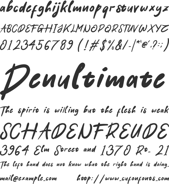 Famouse font preview