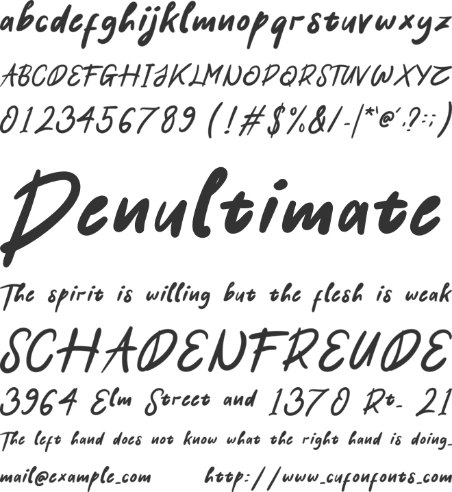 Famouse font preview