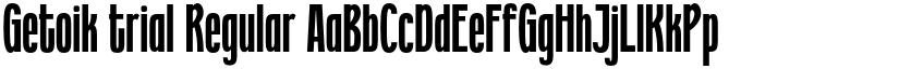 Getoik trial Regular font