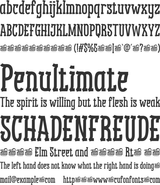 JINKEL trial font preview