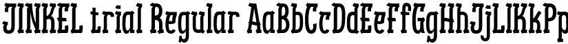 JINKEL trial Regular font
