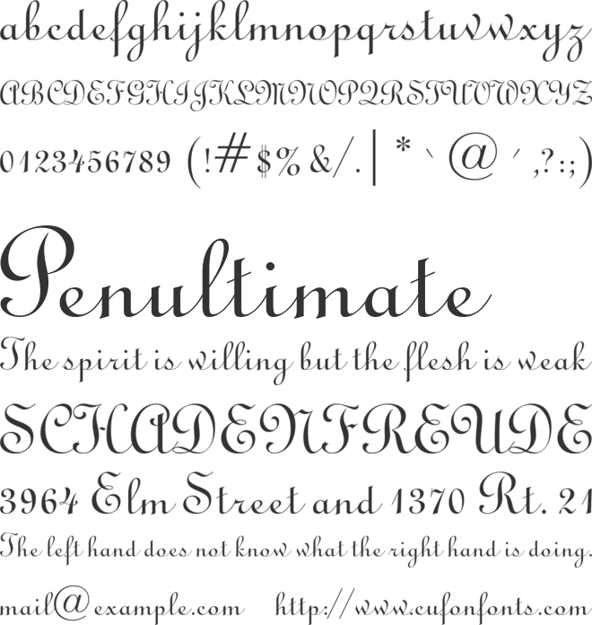 TypoUpright BT font preview