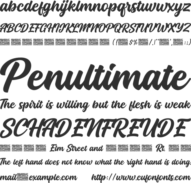 Backly Highs font preview