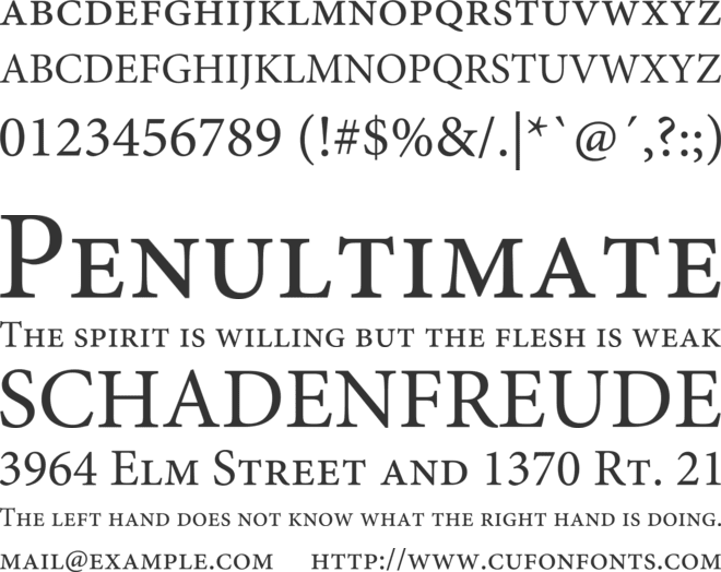 Minion SC font preview