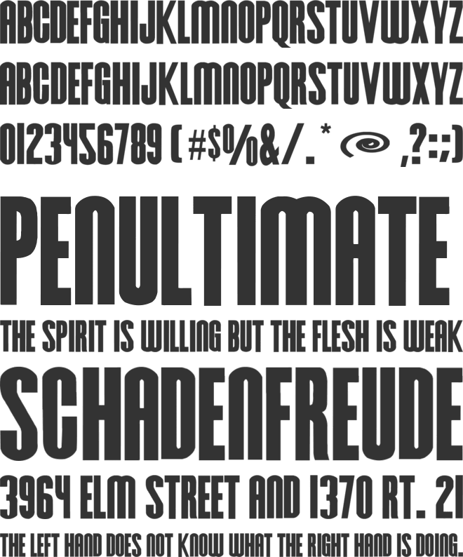 Hursheys font preview