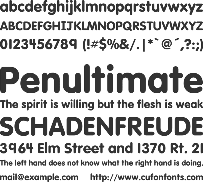 Primer Preschoolers font preview