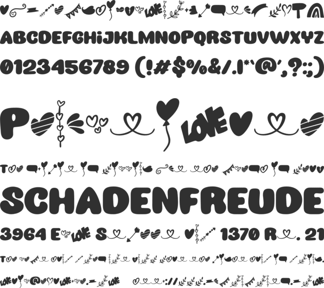Love Vibes font preview