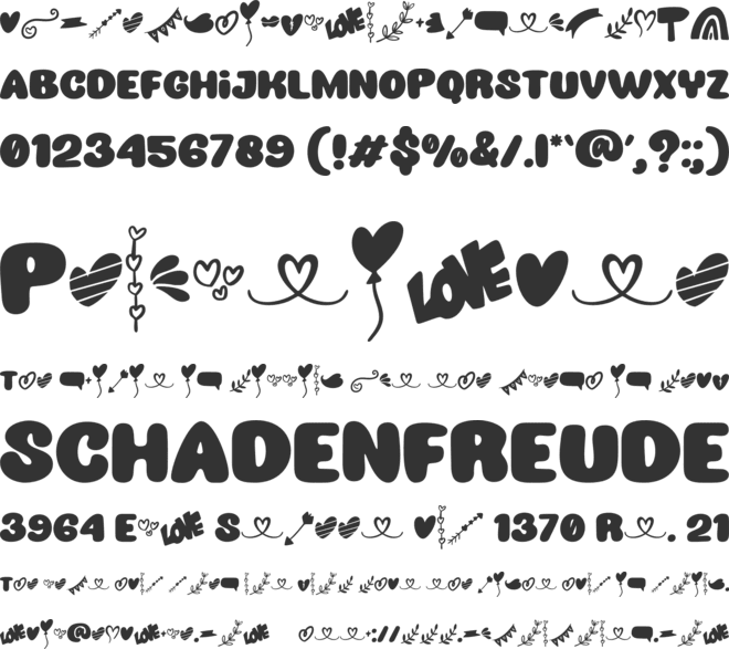 Love Vibes font preview