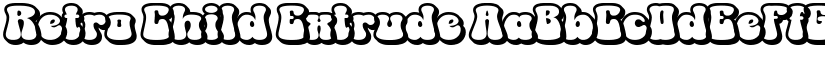 Retro Child Extrude font