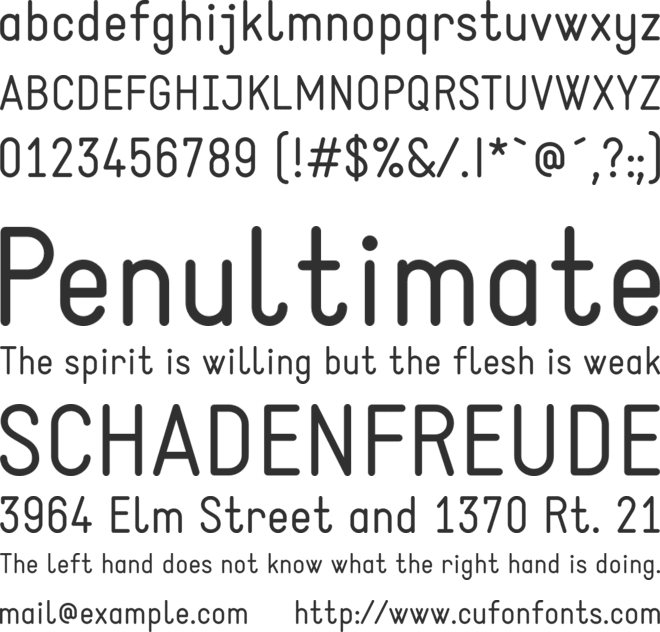 Static font preview