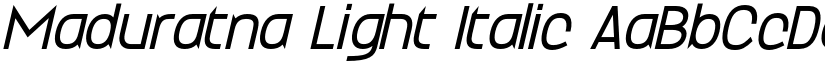 Maduratna Light Italic font
