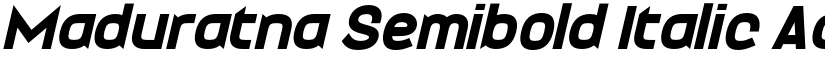 Maduratna Semibold Italic font