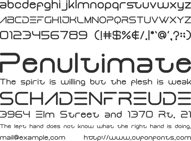 Atomed font preview