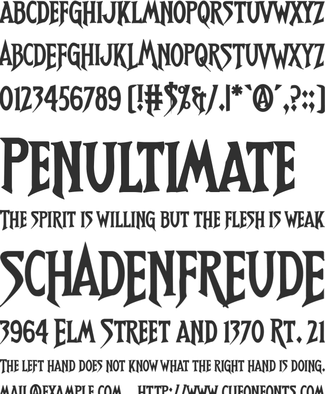 Breathe Fire IV font preview