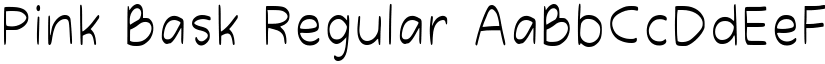 Pink Bask Regular font