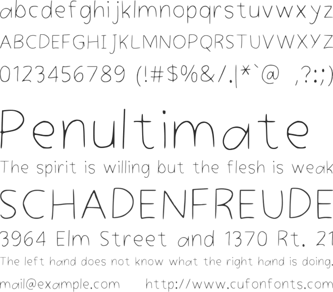 Kind Kitty font preview