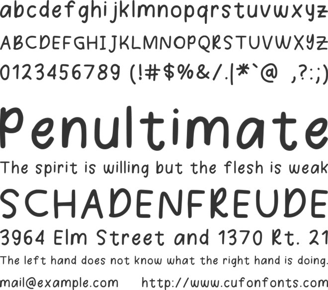 Fluffy Cake font preview