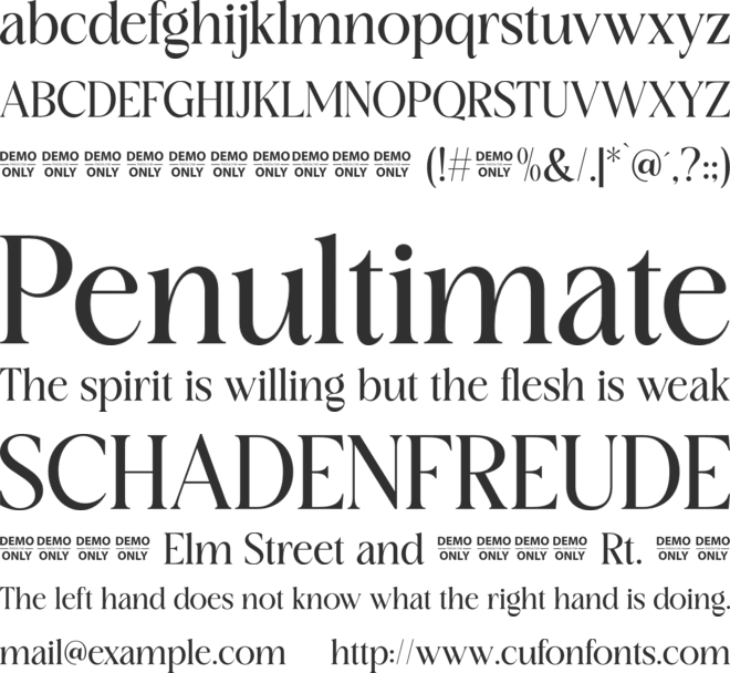 Nigelina font preview