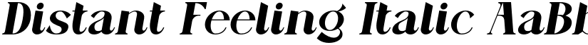 Distant Feeling Italic font