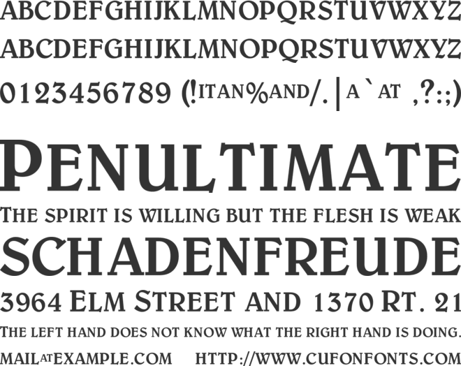 Puss in Boots font preview