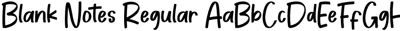 Blank Notes Regular font