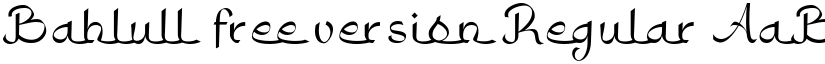 Bahlull free version Regular font