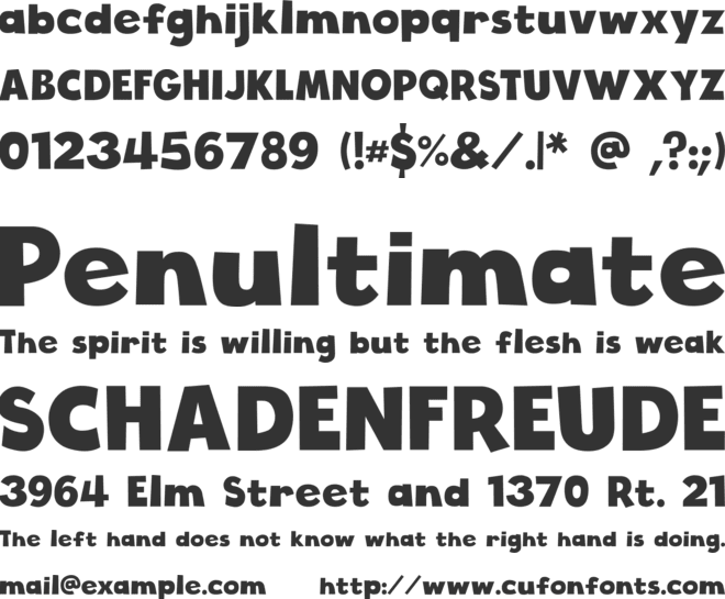 Cloudy With a Chance of Love font preview