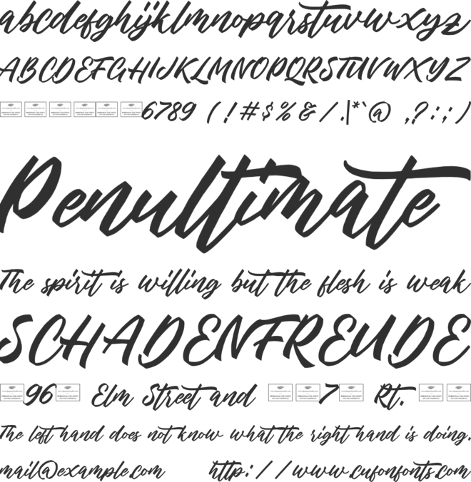 Streator font preview