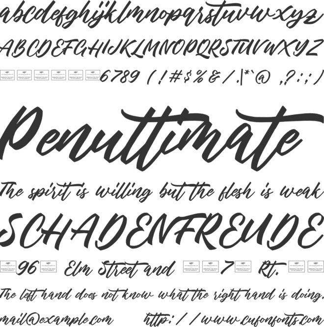 Streator font preview