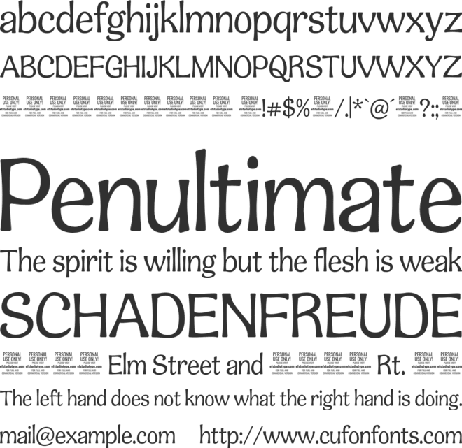 Triorange - Personal Use font preview