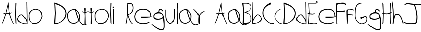 Aldo Dattoli Regular font