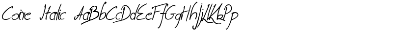 Coire Italic font
