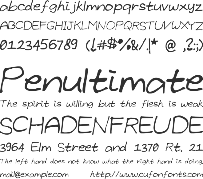 GrundlegendeByCindyyo font preview